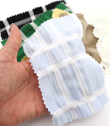 【25SS-313】ぼこぼこエンボス先染めチェックサッカー　/0.5ｙあたり=～ 755円