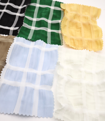 【25SS-313】ぼこぼこエンボス先染めチェックサッカー　/0.5ｙあたり=～ 755円