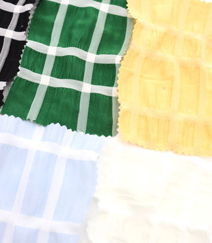 【25SS-313】ぼこぼこエンボス先染めチェックサッカー　/0.5ｙあたり=～ 755円