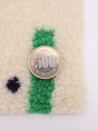 ストレッチ有り！レトロ幾何柄ボア生地｜【生地幅】約160センチ 【混率】ポリエステル100%｜ドッグウェア・KIDSウエア・冬用アウター・冬雑貨向け｜26AW-392