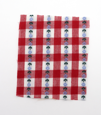 【25SS-318】ストライプ小花柄刺繍先染めギンガムチェック　/0.5ｙあたり=～630円