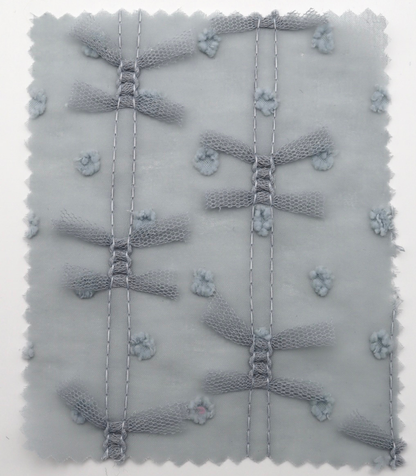 【25SS-147】チュールリボン付きカットドビードットローン　/0.5ｙあたり = ～995円