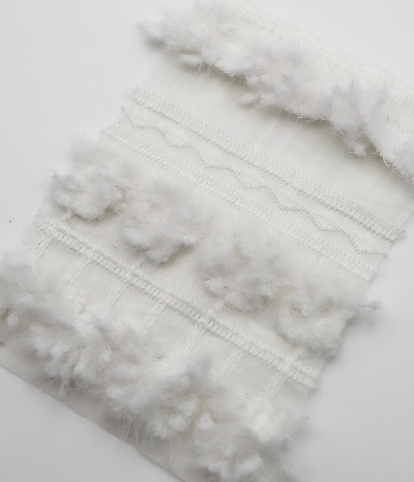 【25SS-138】起毛ボーダー刺繍シアータフタ　/0.5ｙあたり = ～1600円