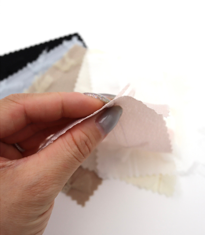 【25SS-144】チュールリボン付きストライプステッチシフォンジョーゼット　/0.5ｙあたり = ～1000円