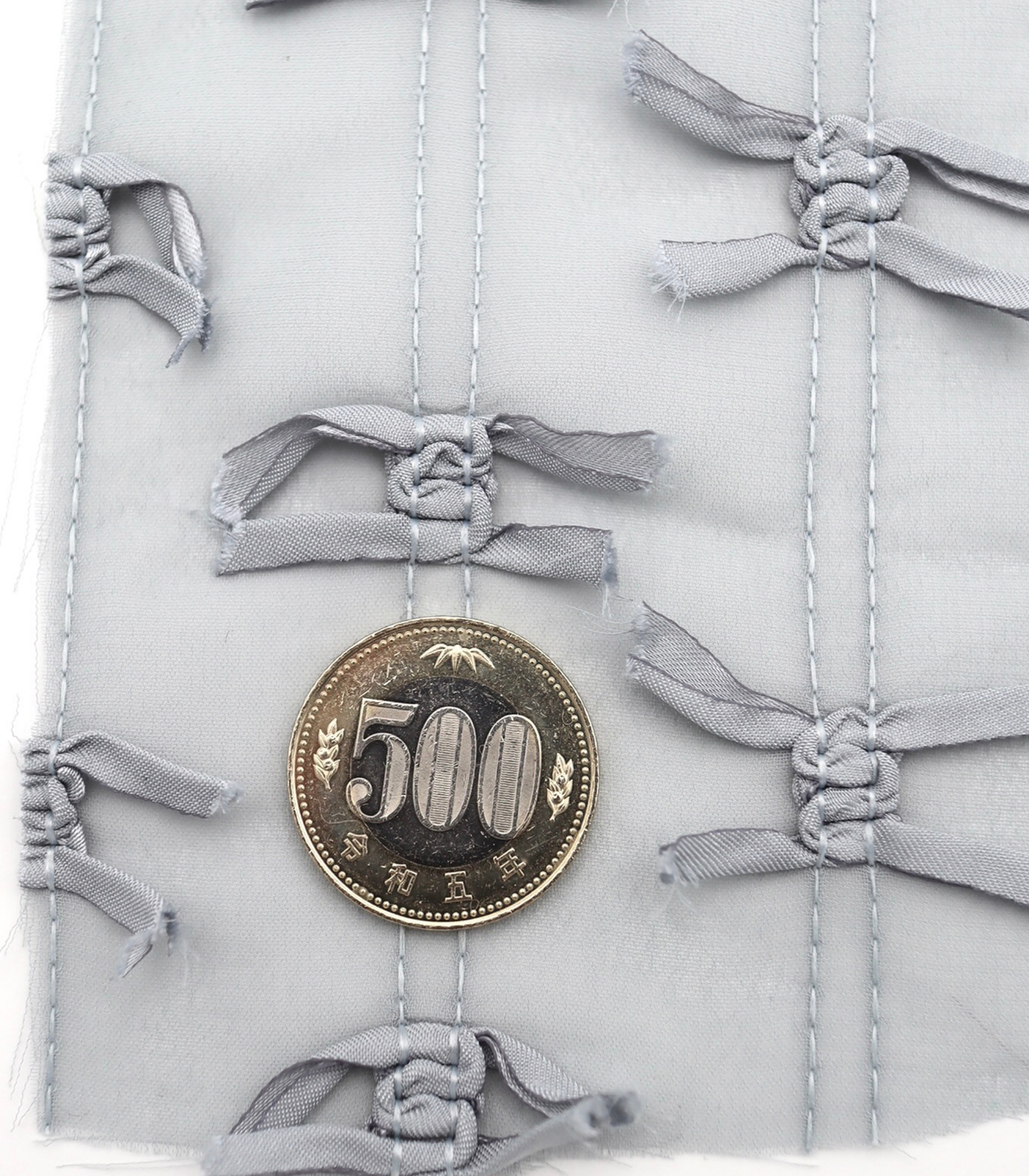 【25SS-143】サテンリボン付きストライプステッチシフォン　/0.5ｙあたり = ～1020円