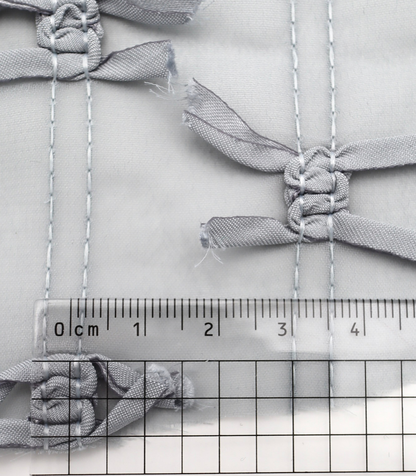 【25SS-143】サテンリボン付きストライプステッチシフォン　/0.5ｙあたり = ～1020円