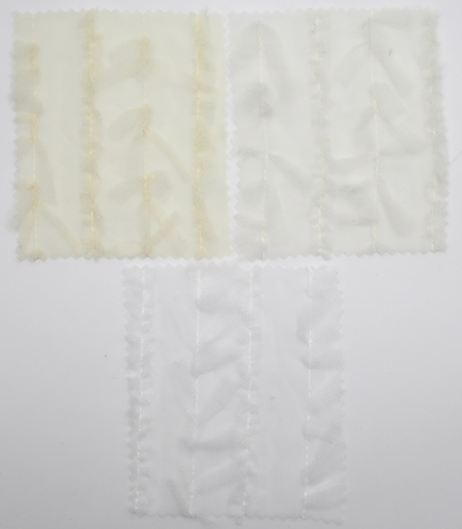 【25SS-063】チュールフリル×チュールリボン付きシフォン　/0.5ｙあたり = ～ 915円