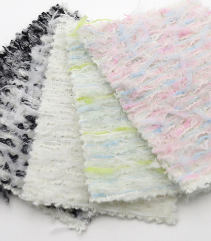 【25SS-064】ふわふわシャギーヤーン起毛ミックスツイード　/0.5ｙあたり = ～1340円