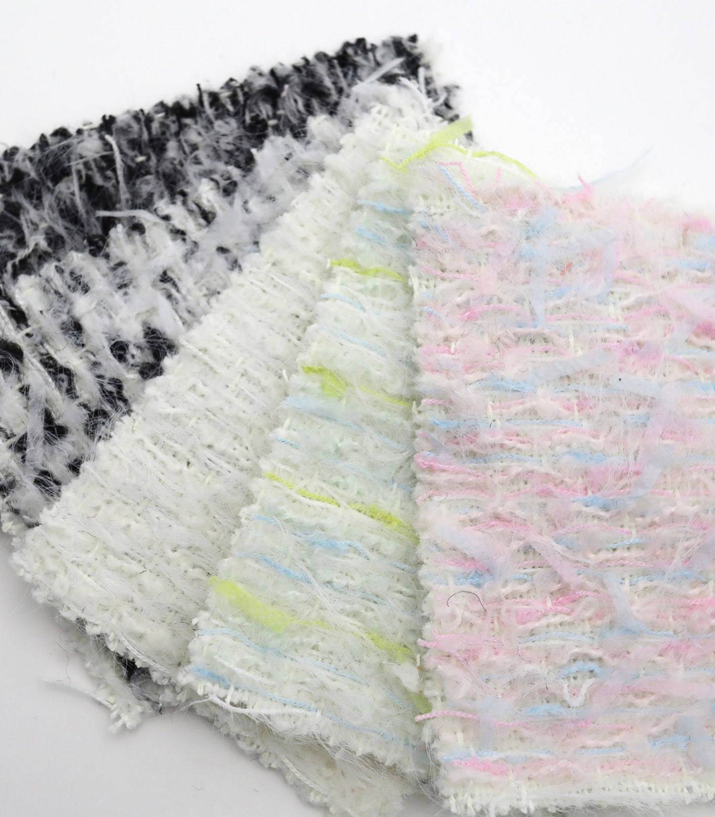 【25SS-064】ふわふわシャギーヤーン起毛ミックスツイード　/0.5ｙあたり = ～1340円