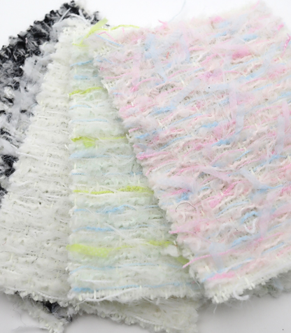 【25SS-064】ふわふわシャギーヤーン起毛ミックスツイード　/0.5ｙあたり = ～1340円