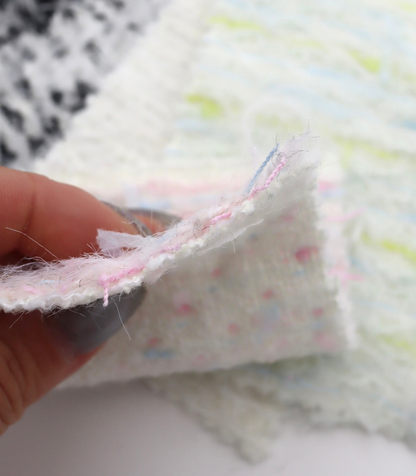 【25SS-064】ふわふわシャギーヤーン起毛ミックスツイード　/0.5ｙあたり = ～1340円