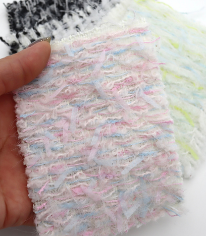 【25SS-064】ふわふわシャギーヤーン起毛ミックスツイード　/0.5ｙあたり = ～1340円