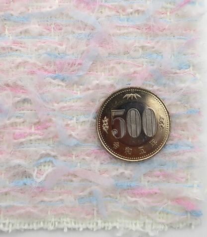 【25SS-064】ふわふわシャギーヤーン起毛ミックスツイード　/0.5ｙあたり = ～1340円