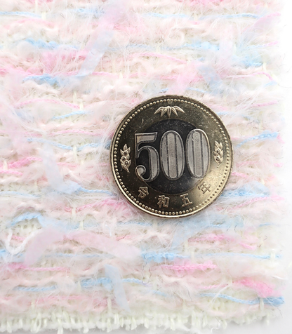 【25SS-064】ふわふわシャギーヤーン起毛ミックスツイード　/0.5ｙあたり = ～1340円