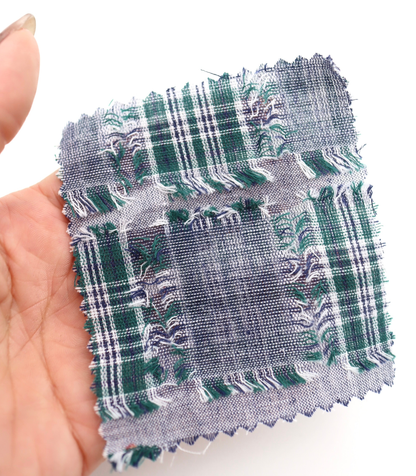【25SS-314】フリンジジャガードチェック　/0.5ｙあたり=～ 755円