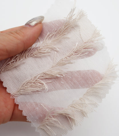 【25SS-308】フリンジジャガードシアーローン　/0.5ｙあたり = ～ 925円