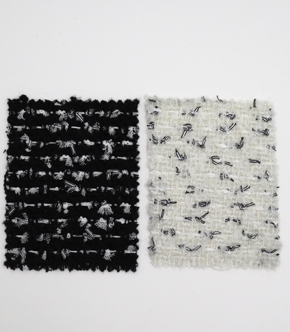 【25SS-142】チュールフリンジヤーンミックスツイード　/0.5ｙあたり = ～ 1290円