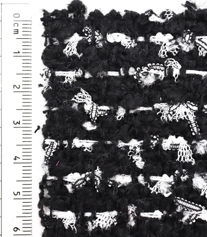 【25SS-142】チュールフリンジヤーンミックスツイード　/0.5ｙあたり = ～ 1290円