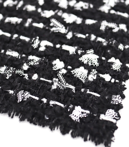 【25SS-142】チュールフリンジヤーンミックスツイード　/0.5ｙあたり = ～ 1290円