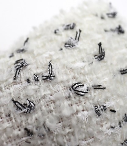 【25SS-142】チュールフリンジヤーンミックスツイード　/0.5ｙあたり = ～ 1290円