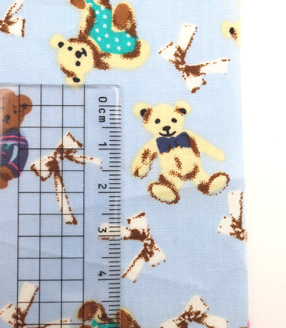 【25SS-235】おしゃれくまちゃん×リボンプリント綿ローン　/0.5ｙあたり = ～770円