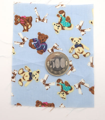 【25SS-235】おしゃれくまちゃん×リボンプリント綿ローン　/0.5ｙあたり = ～770円