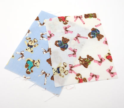 【25SS-235】おしゃれくまちゃん×リボンプリント綿ローン　/0.5ｙあたり = ～770円