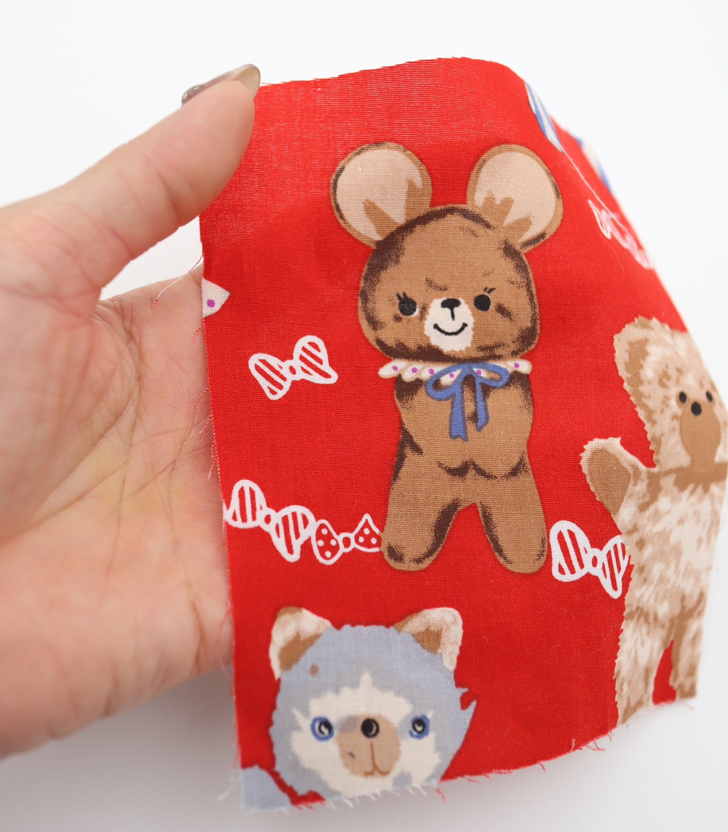 【25SS-236】アニマルズ×リボンプリント綿ローン　/0.5ｙあたり = ～685円