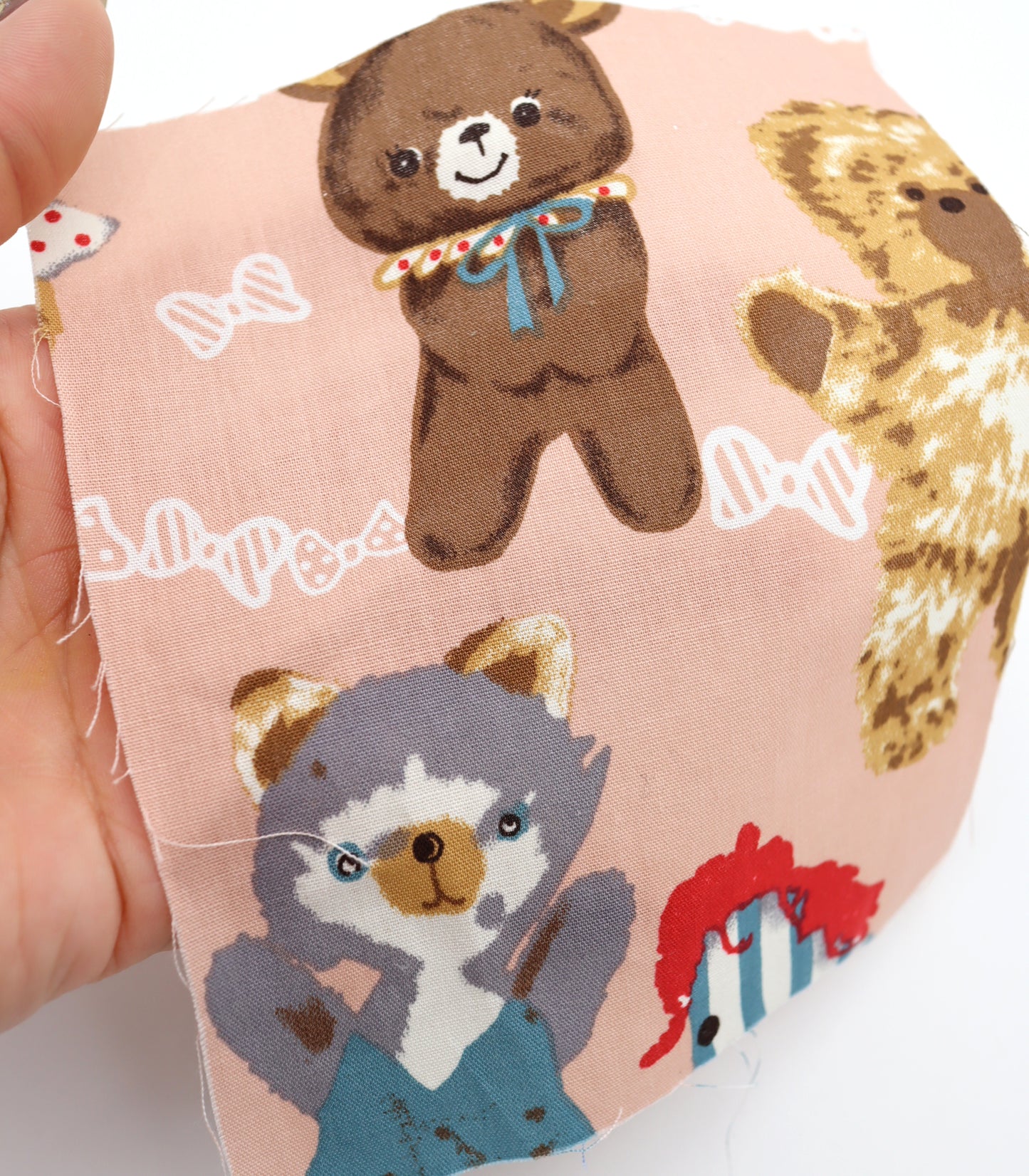 【25SS-236】アニマルズ×リボンプリント綿ローン　/0.5ｙあたり = ～685円