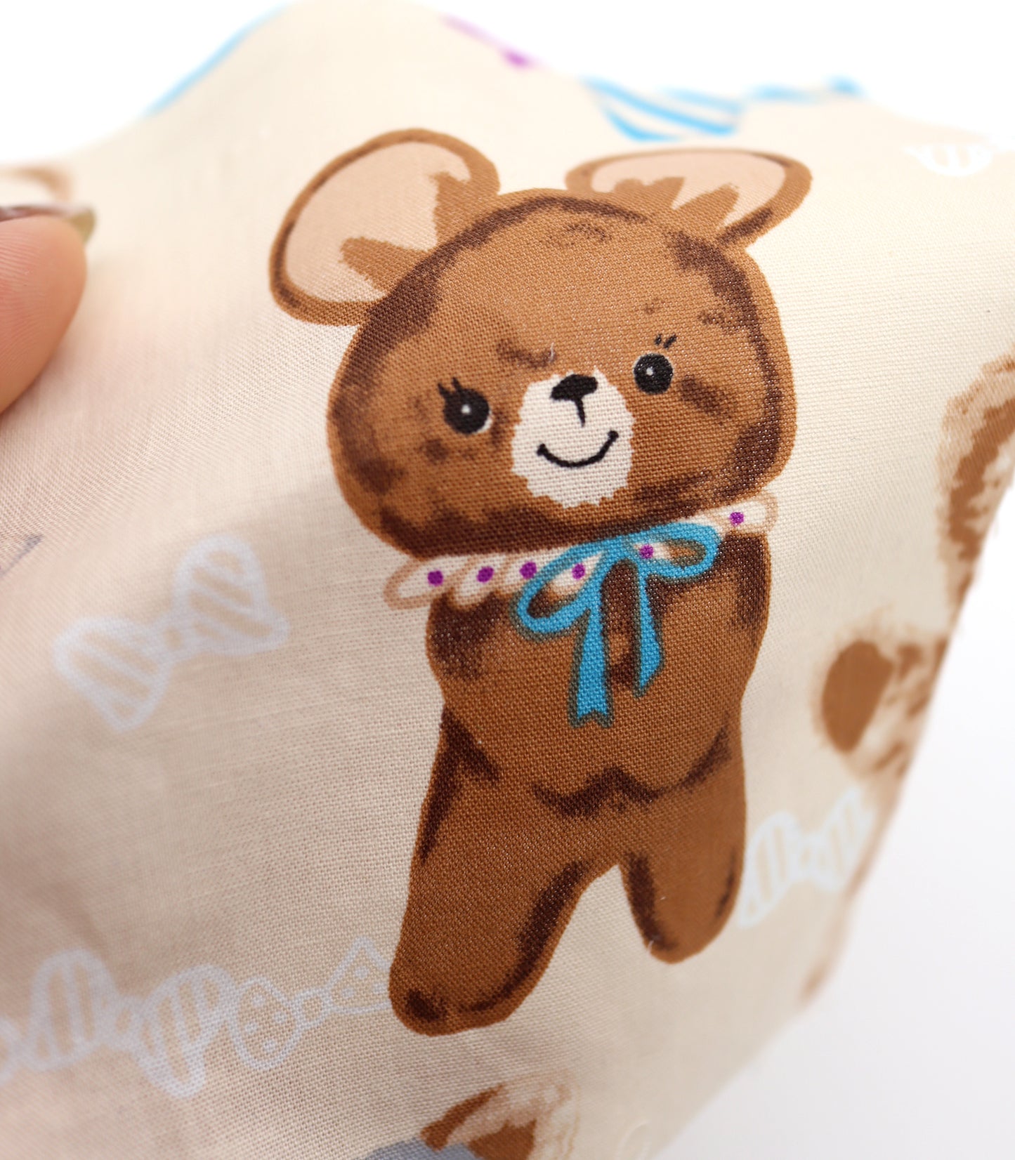 【25SS-236】アニマルズ×リボンプリント綿ローン　/0.5ｙあたり = ～685円