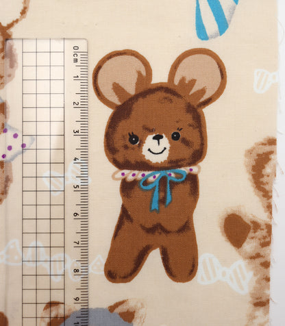 【25SS-236】アニマルズ×リボンプリント綿ローン　/0.5ｙあたり = ～685円