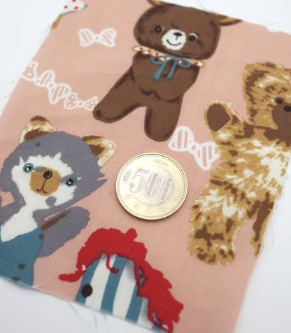 【25SS-236】アニマルズ×リボンプリント綿ローン　/0.5ｙあたり = ～685円