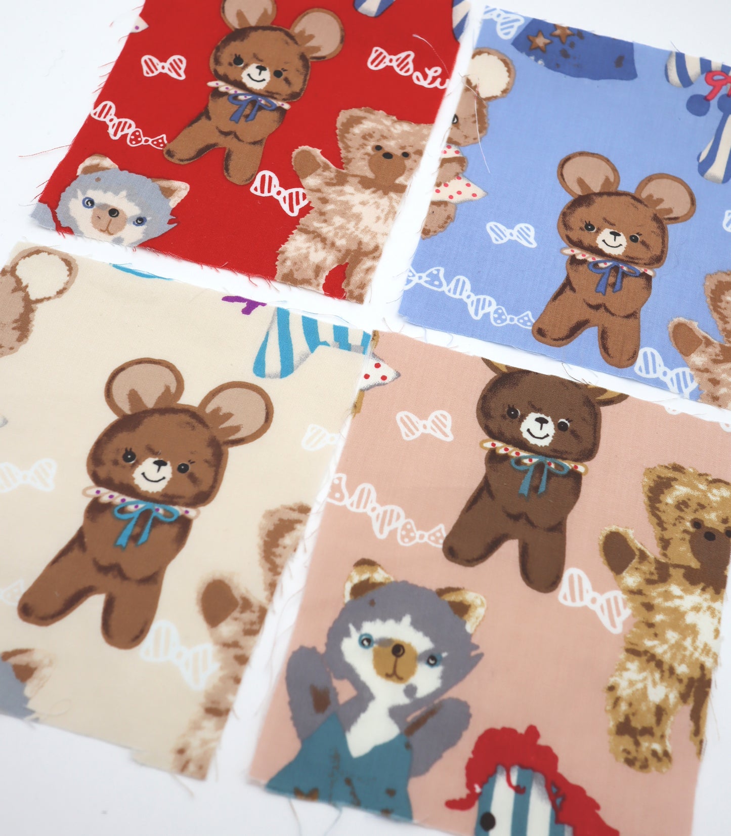 【25SS-236】アニマルズ×リボンプリント綿ローン　/0.5ｙあたり = ～685円