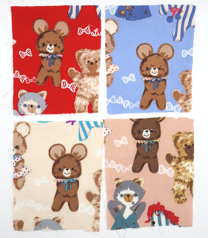 【25SS-236】アニマルズ×リボンプリント綿ローン　/0.5ｙあたり = ～685円