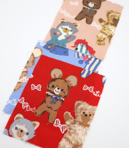 【25SS-236】アニマルズ×リボンプリント綿ローン　/0.5ｙあたり = ～685円