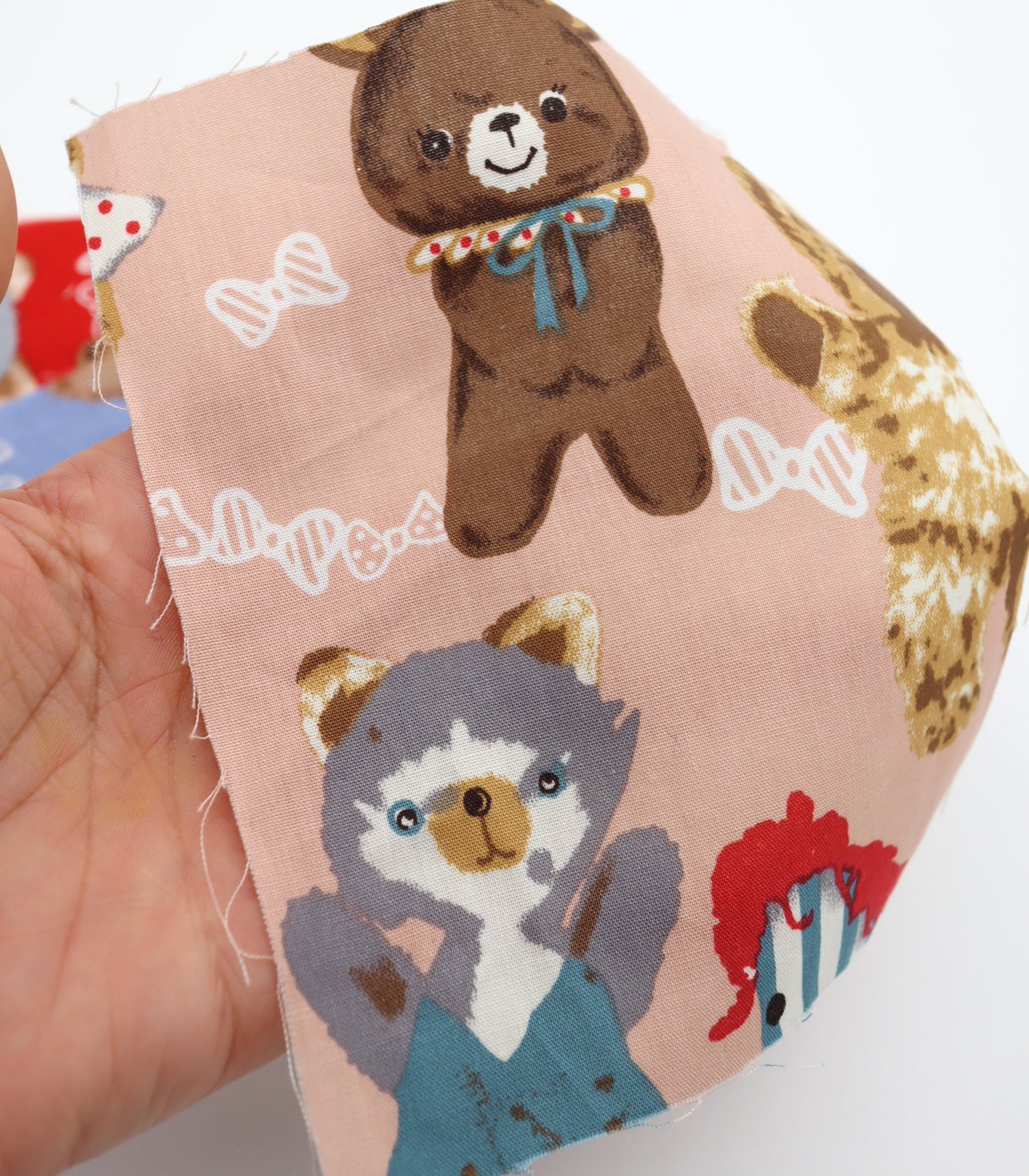 【25SS-236】アニマルズ×リボンプリント綿ローン　/0.5ｙあたり = ～685円