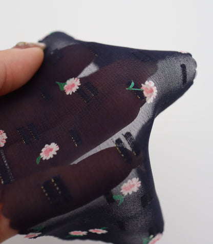 【25SS-237】小花柄プリントカットドビーシフォン　/0.5ｙあたり = ～785円