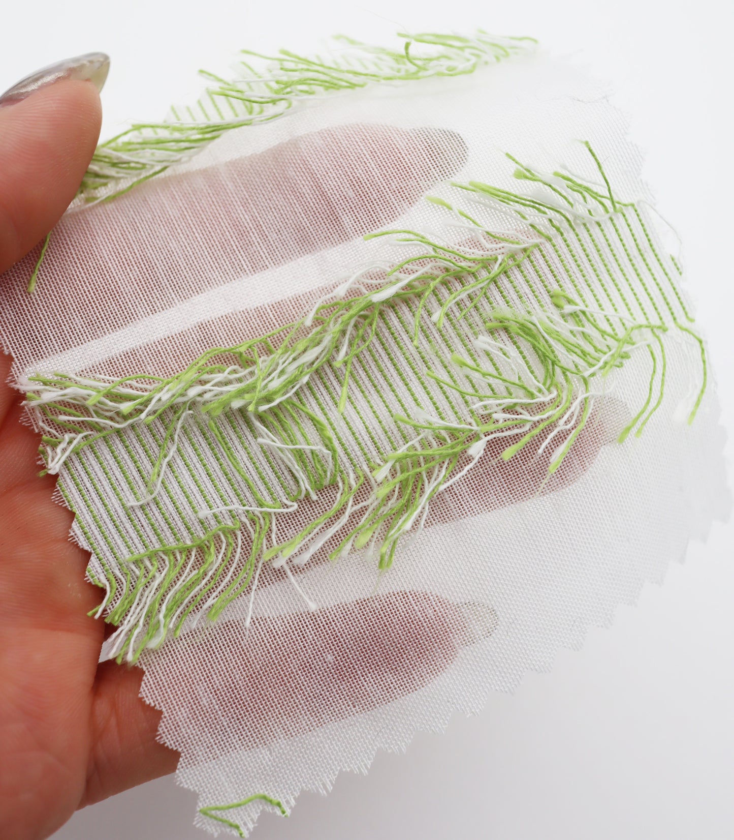 【25SS-308】フリンジジャガードシアーローン　/0.5ｙあたり = ～ 925円