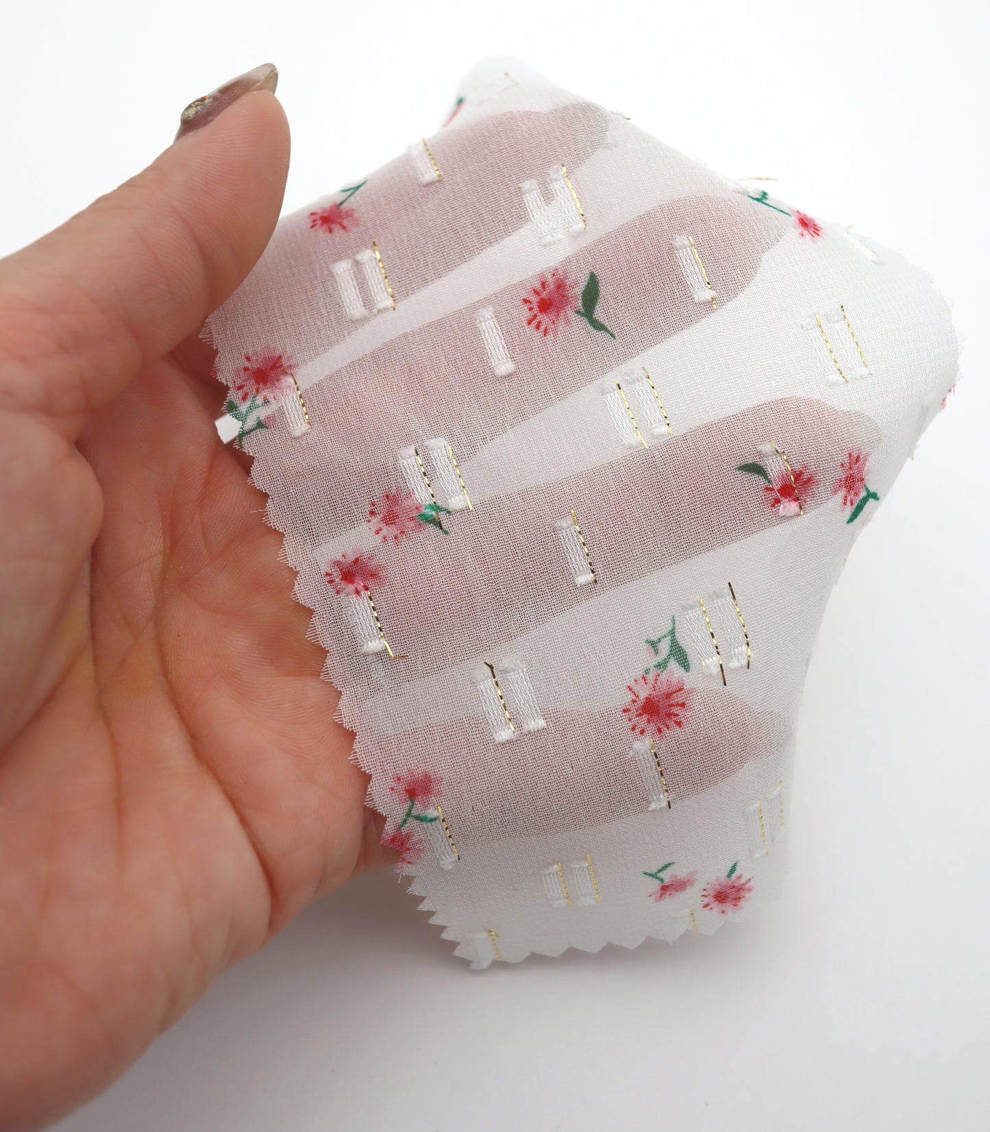 【25SS-237】小花柄プリントカットドビーシフォン　/0.5ｙあたり = ～785円