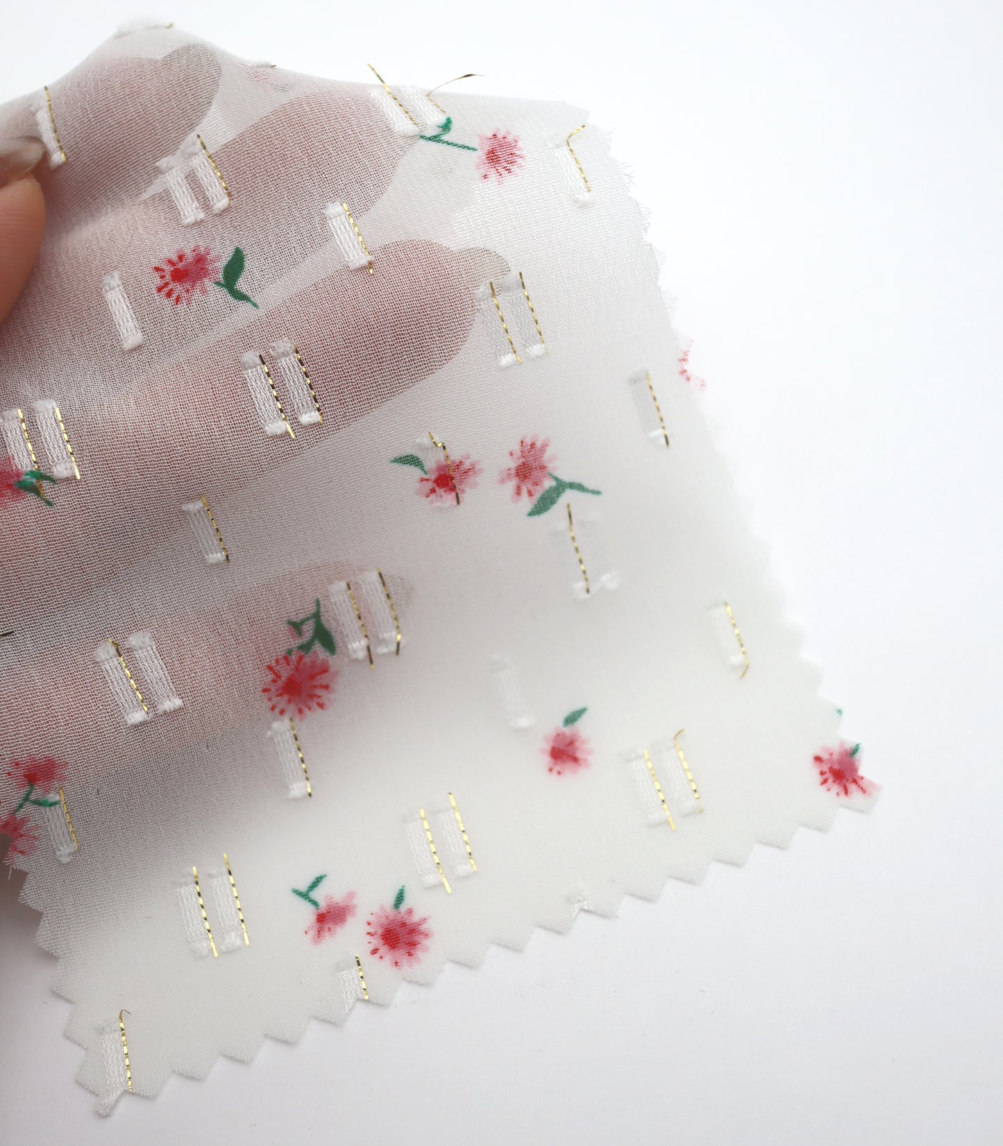 【25SS-237】小花柄プリントカットドビーシフォン　/0.5ｙあたり = ～785円