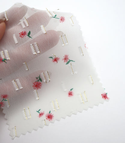 【25SS-237】小花柄プリントカットドビーシフォン　/0.5ｙあたり = ～785円