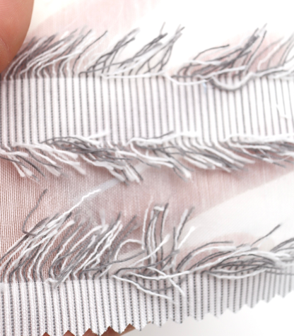 【25SS-308】フリンジジャガードシアーローン　/0.5ｙあたり = ～ 925円