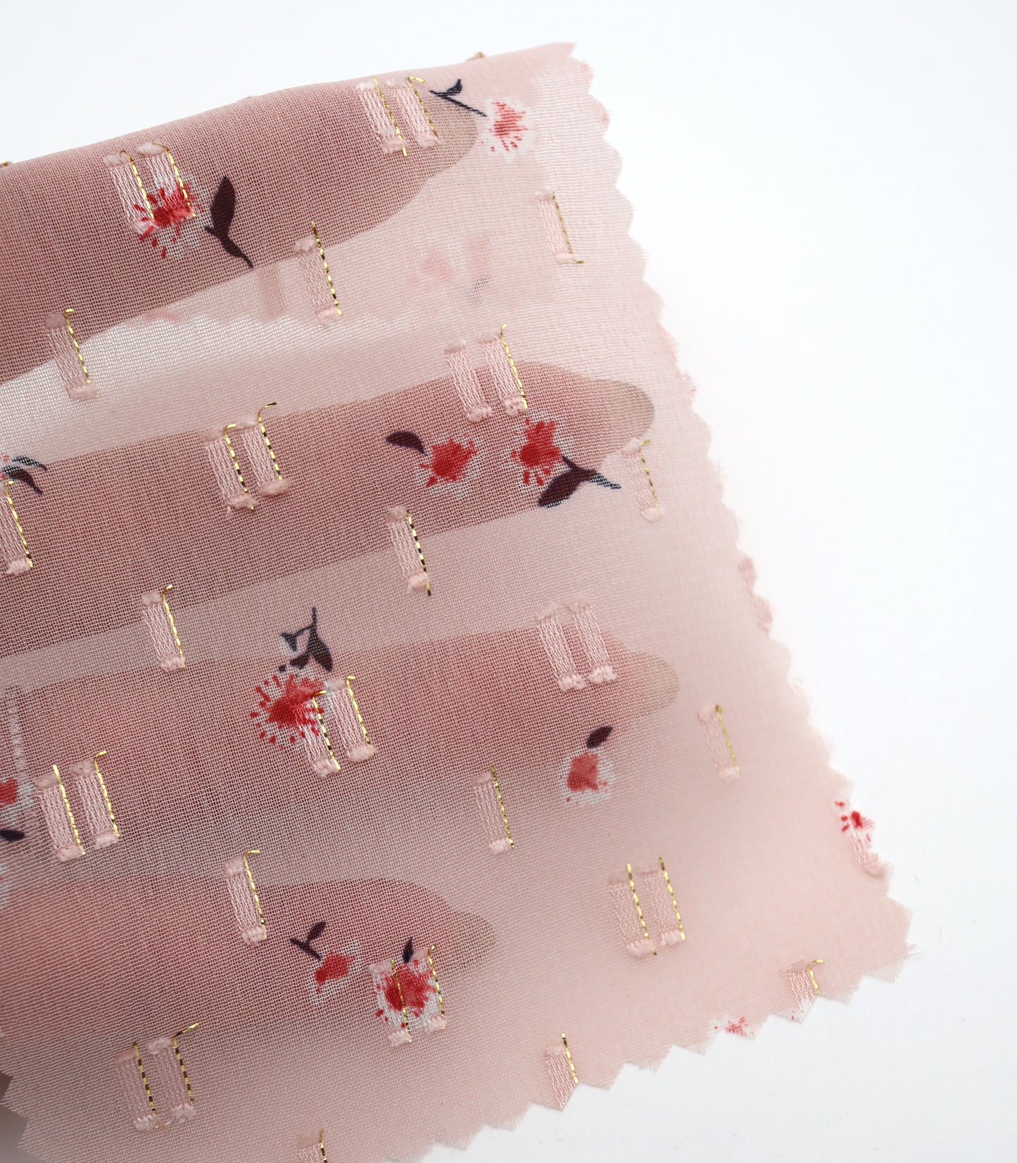 【25SS-237】小花柄プリントカットドビーシフォン　/0.5ｙあたり = ～785円