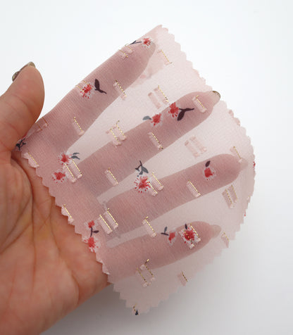 【25SS-237】小花柄プリントカットドビーシフォン　/0.5ｙあたり = ～785円