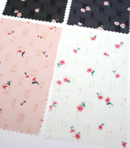 【25SS-237】小花柄プリントカットドビーシフォン　/0.5ｙあたり = ～785円