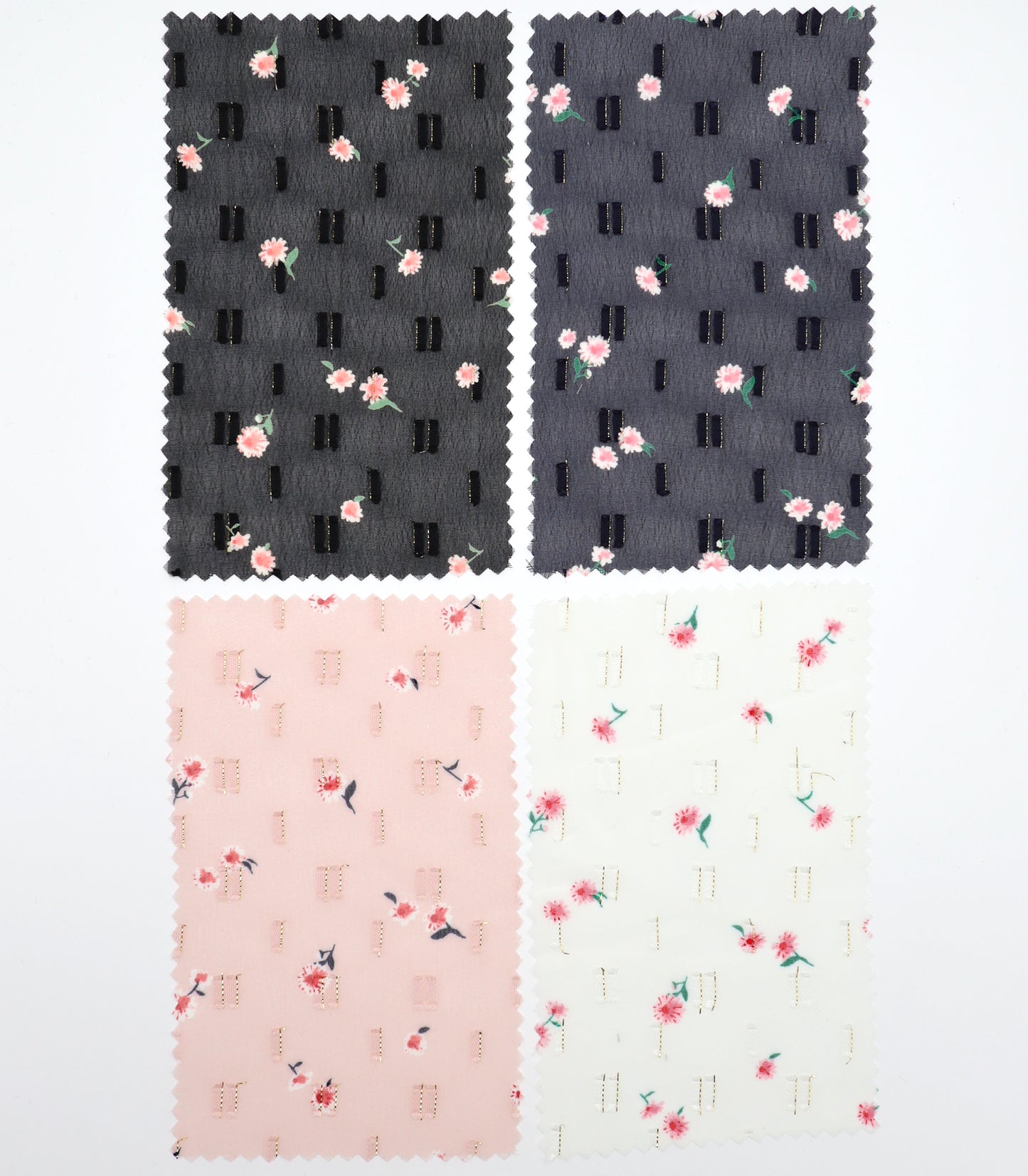 【25SS-237】小花柄プリントカットドビーシフォン　/0.5ｙあたり = ～785円