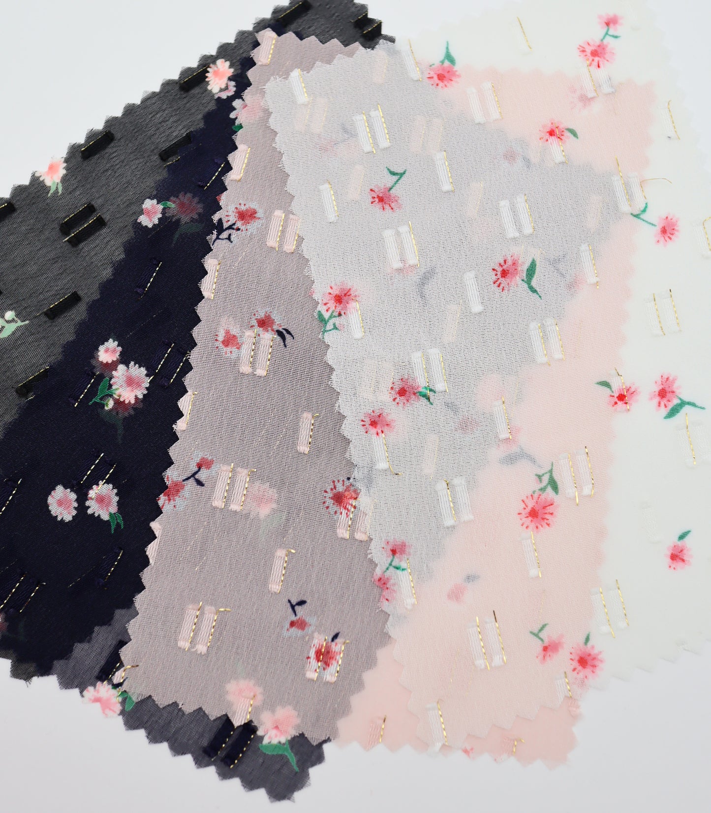 【25SS-237】小花柄プリントカットドビーシフォン　/0.5ｙあたり = ～785円