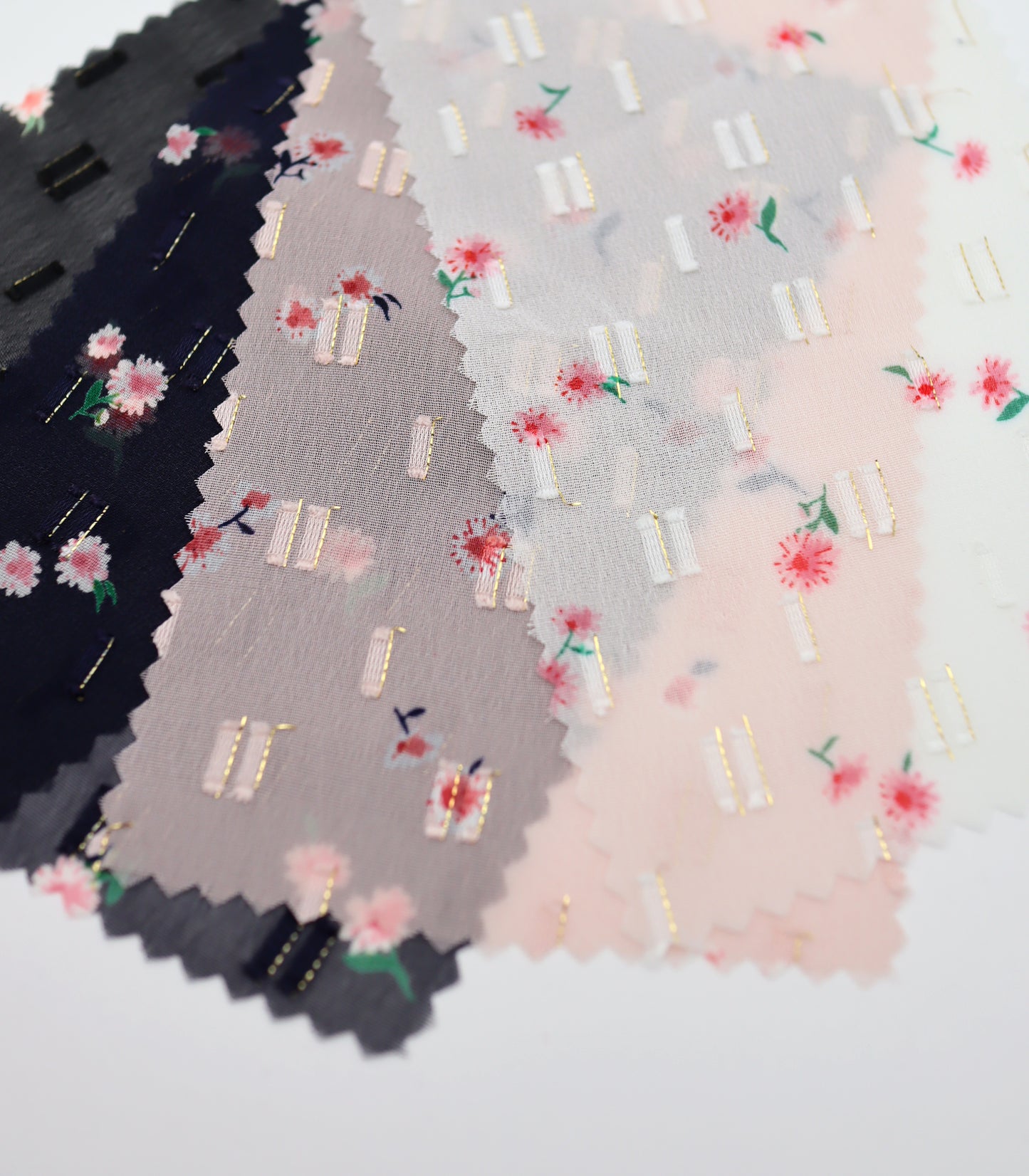 【25SS-237】小花柄プリントカットドビーシフォン　/0.5ｙあたり = ～785円