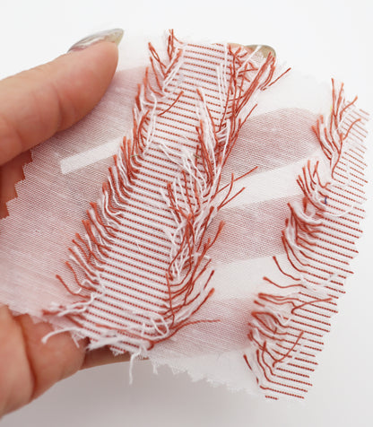 【25SS-308】フリンジジャガードシアーローン　/0.5ｙあたり = ～ 925円