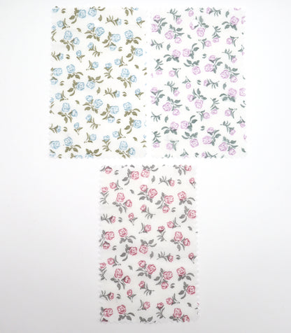 【25SS-256】ローズプリント綿ローン　/0.5ｙあたり = ～625円